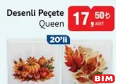 QUEEN DESENLİ PEÇETE 20'Lİ QUEEN DESENLİ PEÇETE 20'Lİ